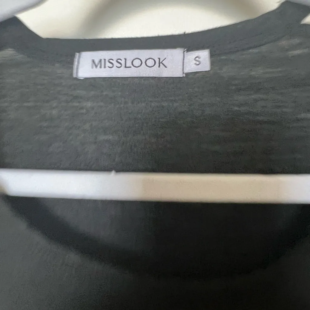 MISS LOOK Guns n Roses Black Shoulder Cut out Tee Size Small - Image 2