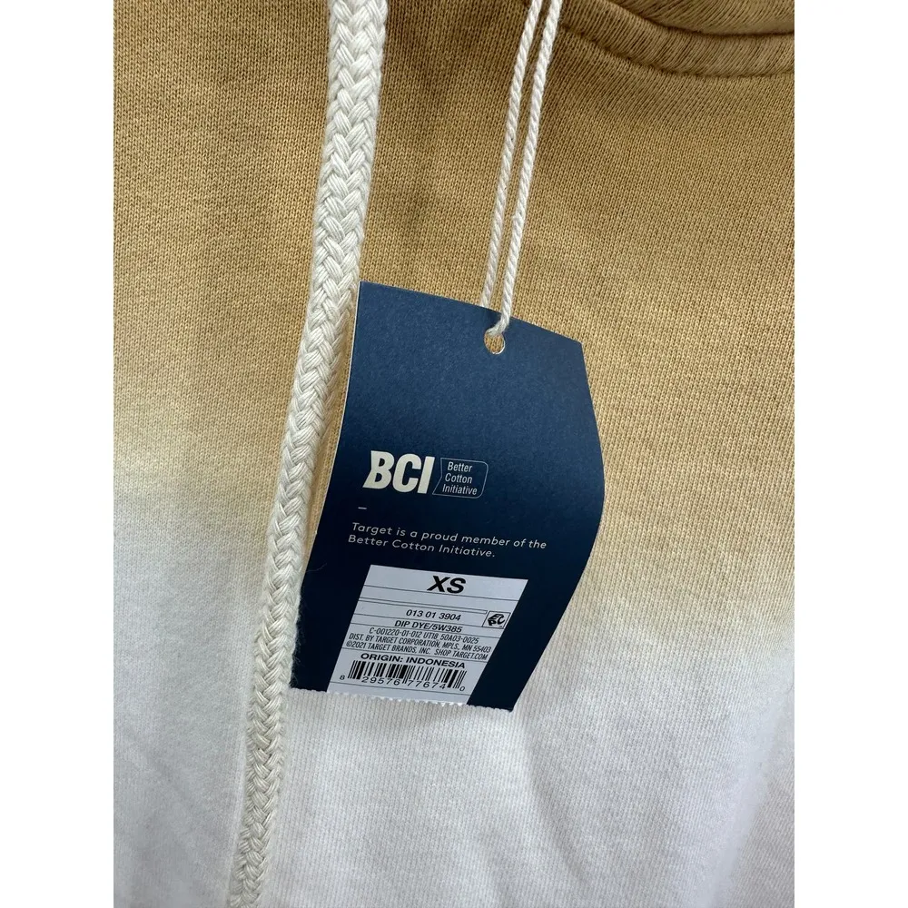 Universal Thread Hoodie Women XS NWT White Tan Purple Dip Dye Long Sleeve - Image 6