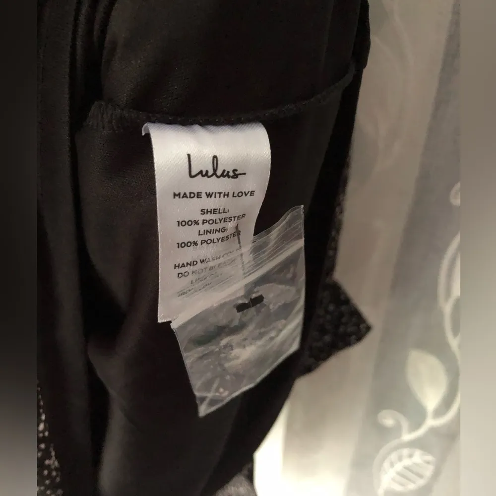 Lulus Tell You I Love You Black Floral Print Twist-Front Mini Dress size XS - Image 7