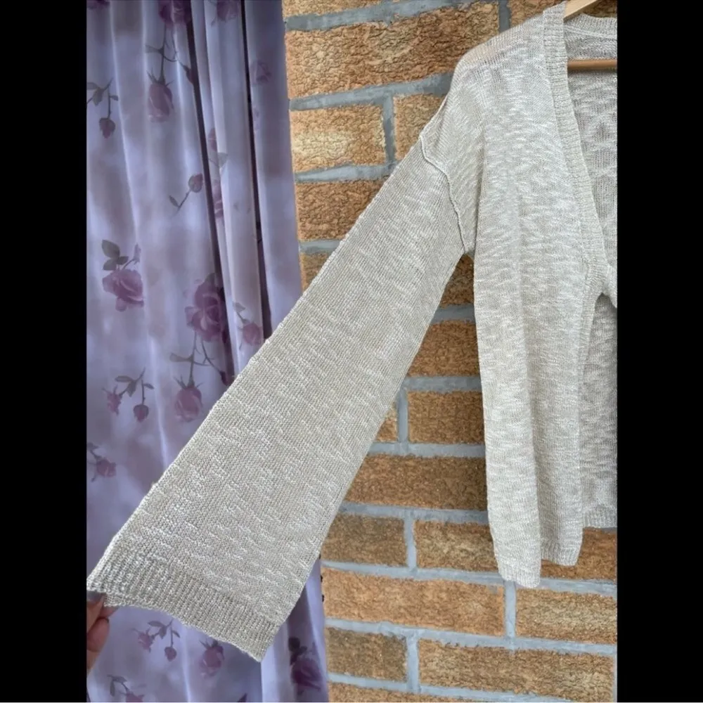 Majorelle cardigan metallic shimmer sweater small - Image 3