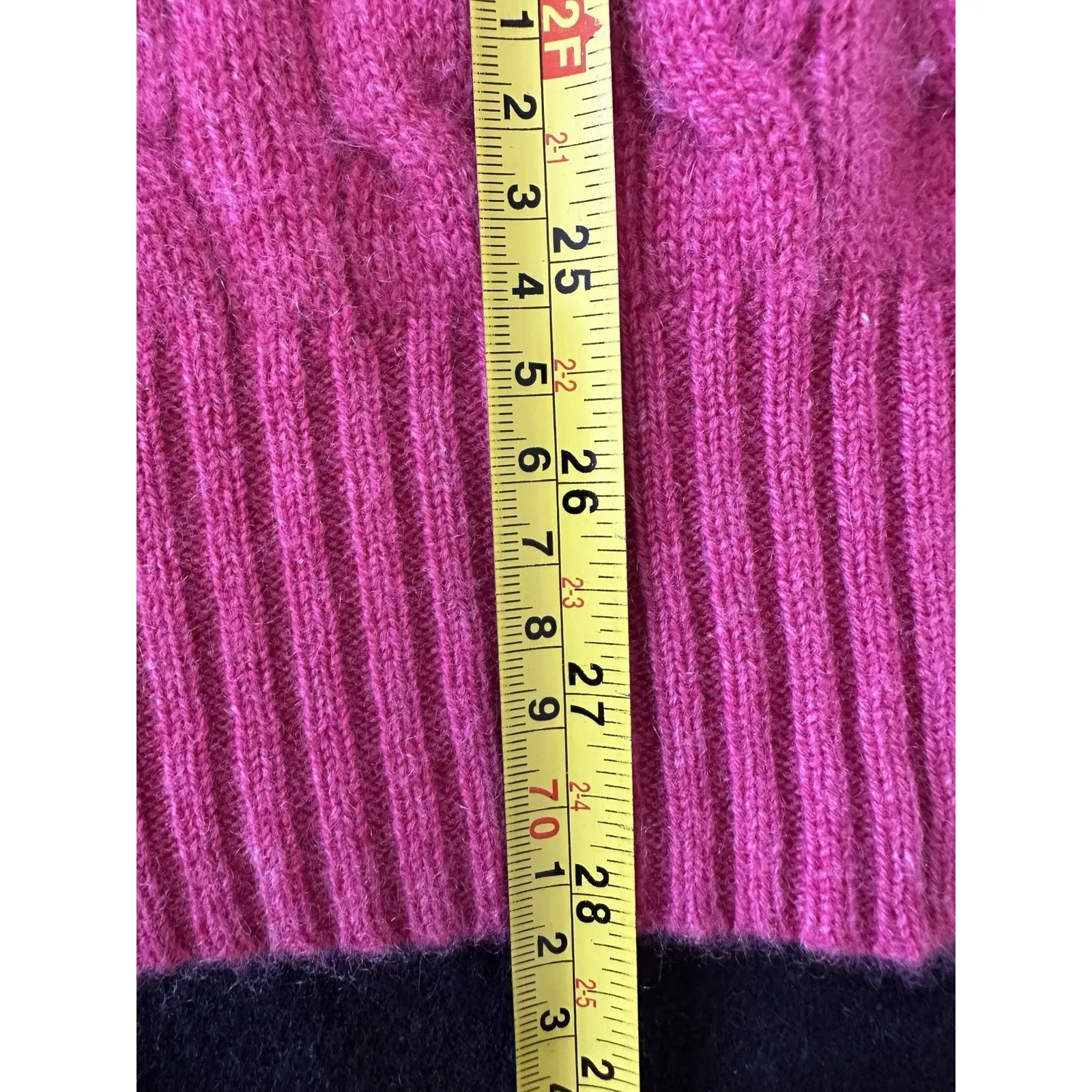 Vintage Women's Polo Ralph Lauren Cable Knit Cashmere Sweater, Pink‎ Xl - Image 6
