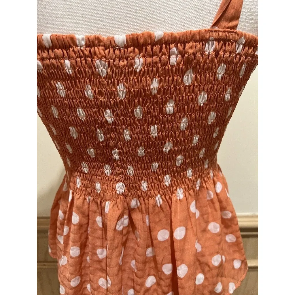 Sage  The Label ~ Smocked Top Light Orange & White ~ Size Medium - Image 6