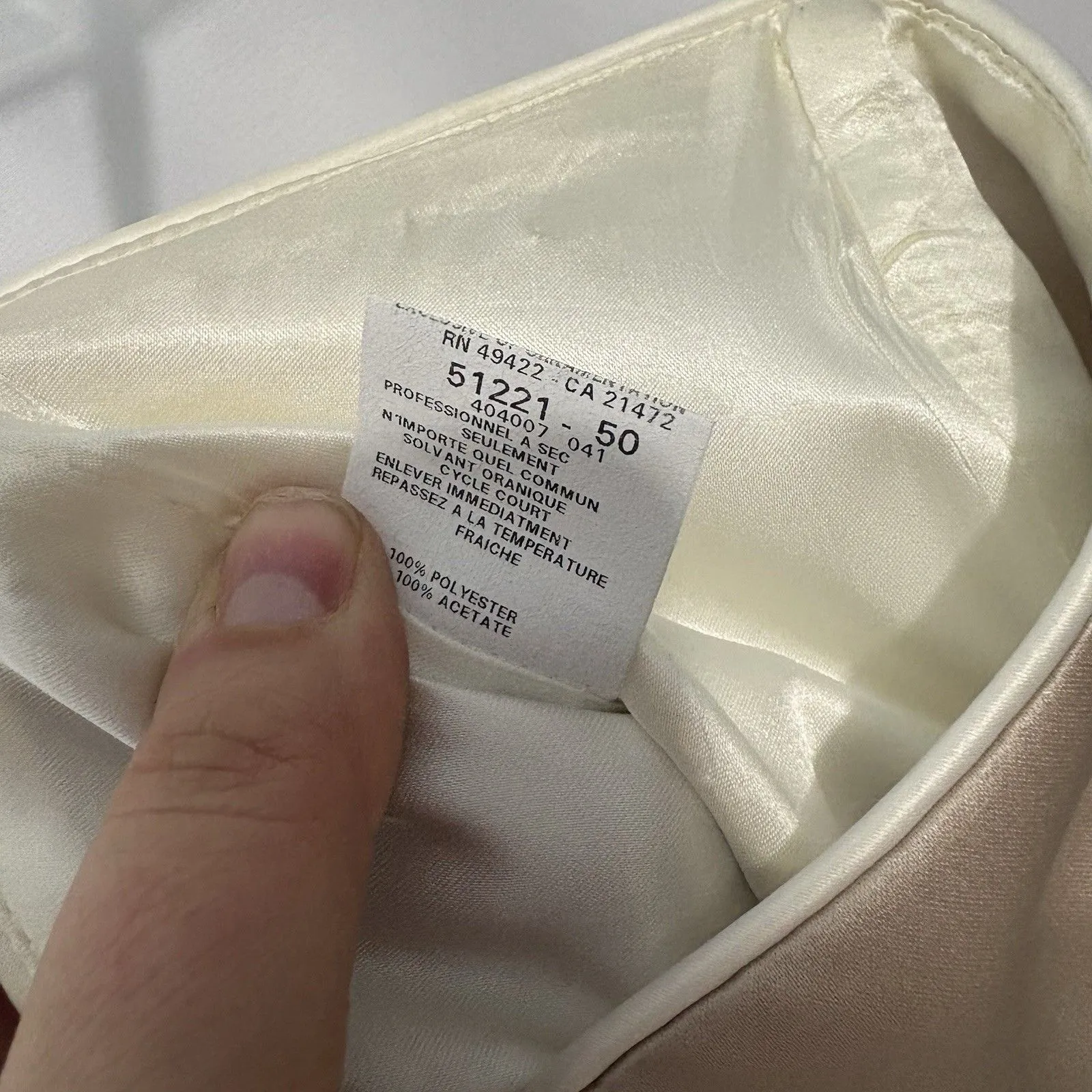 Jessica McClintock Size 4 Strapless Y2K Prom Dress Colorblock Formal Beige White - Image 6