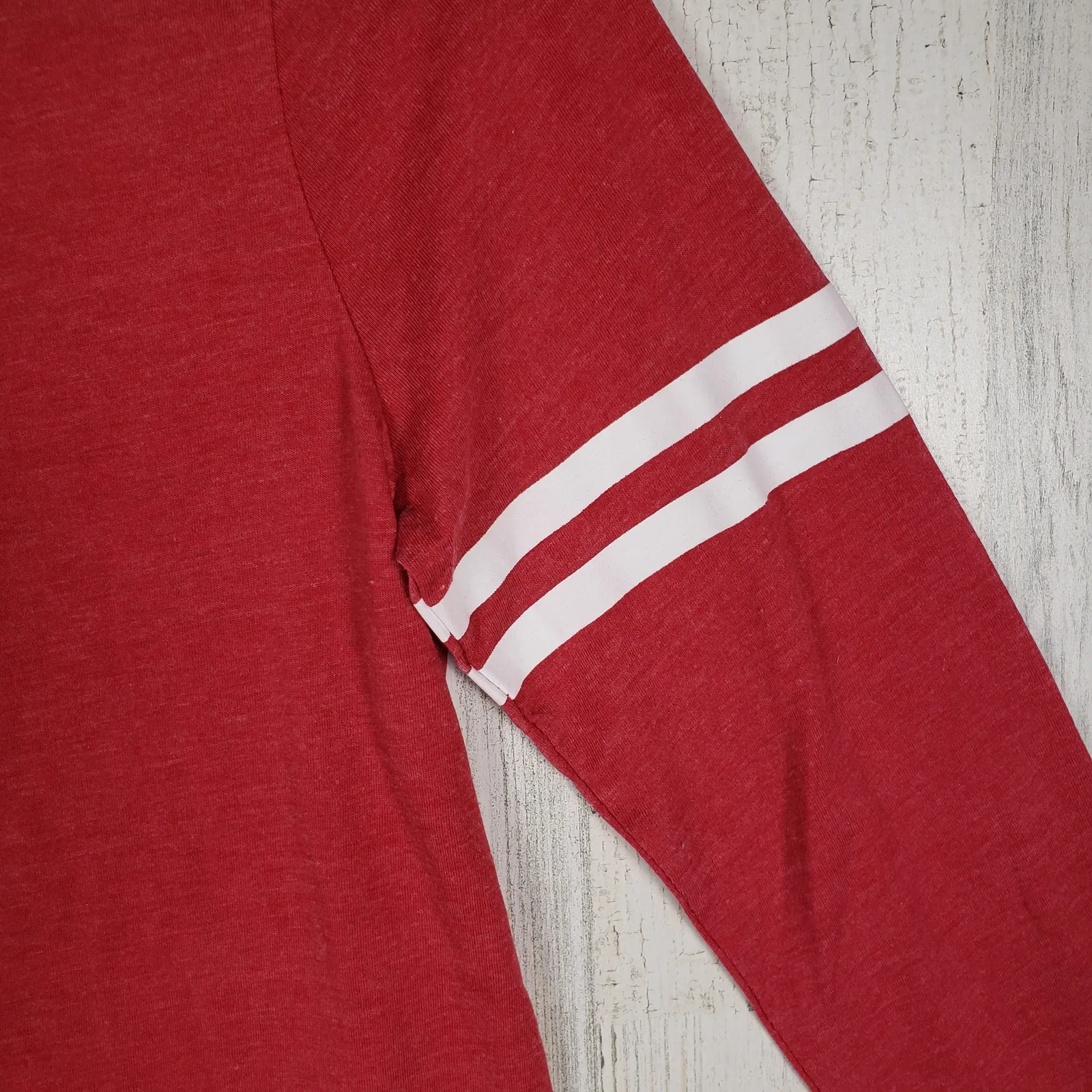 NWT Chaser Red "Presents" Long Sleeve Burnout Graphic Top Women's Size Small - Image 10