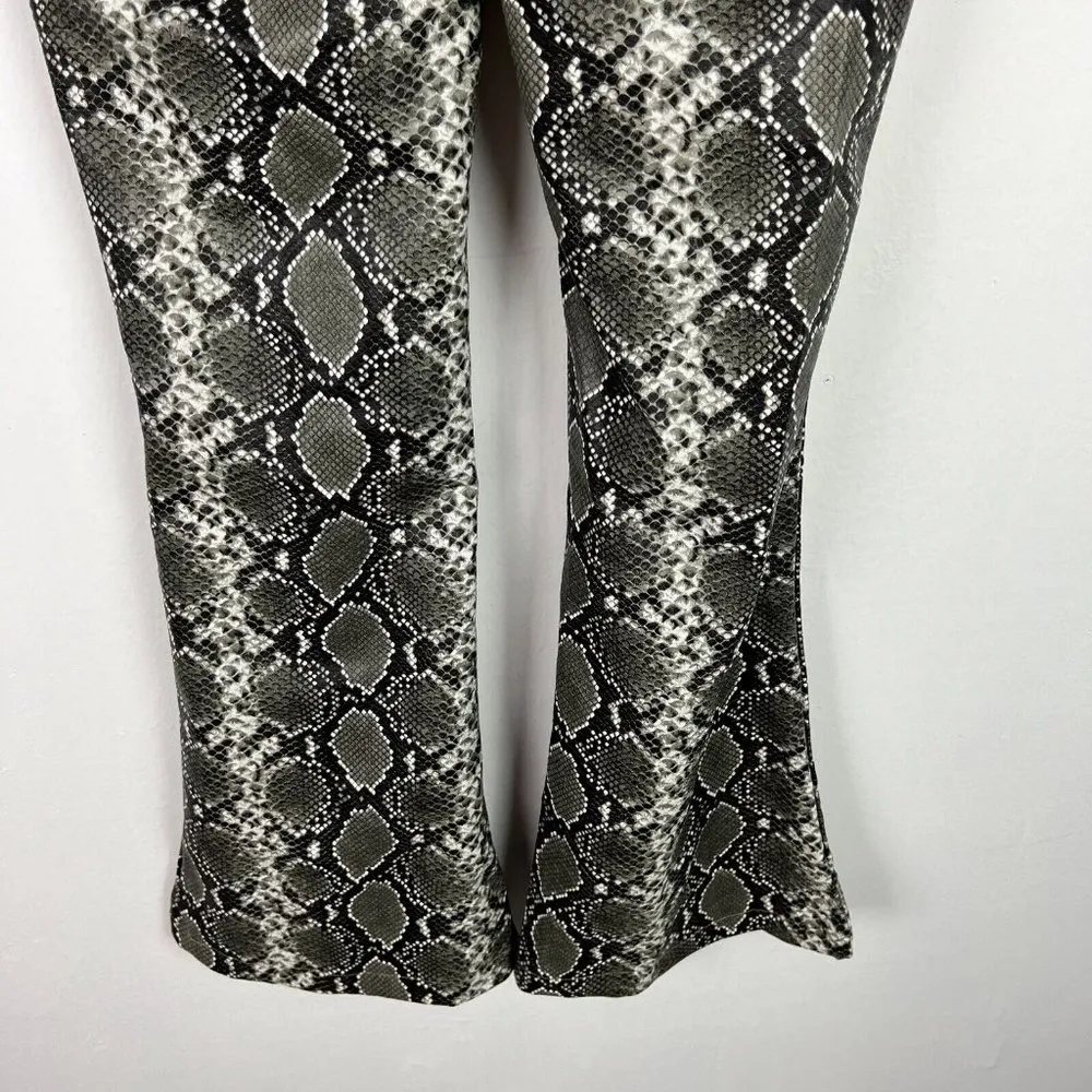 ASOS Design Faux Leather Flare Pants in Snake Print Concert Size 4 EUC T2558 - Image 9