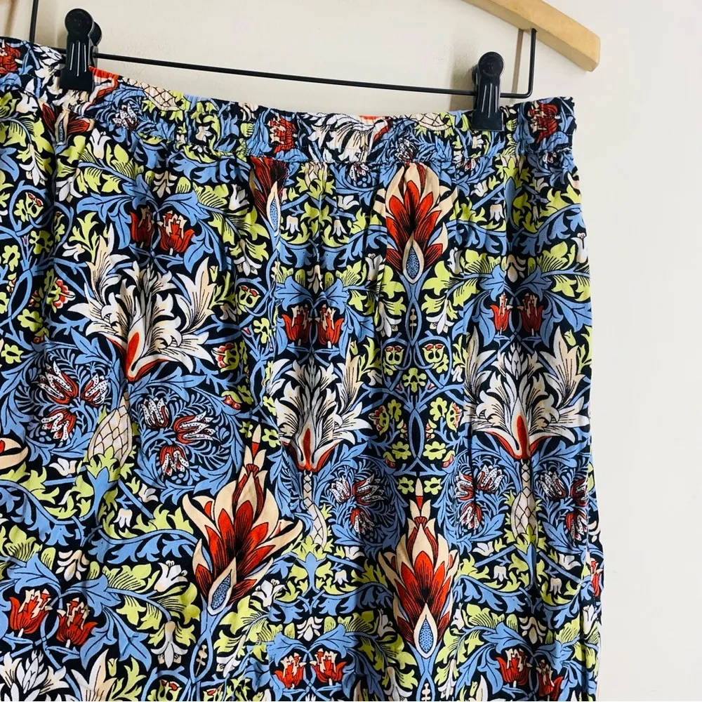 Signals Boho Artsy Floral Pants size 1X Drawstring Waist Blue Multicolor - Image 5