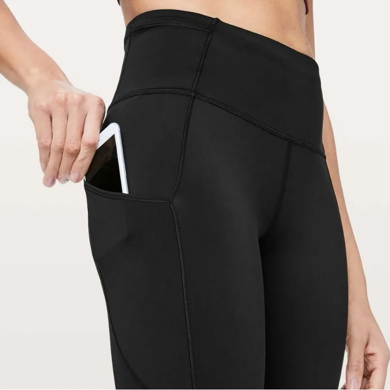Lululemon Fast & Free 7/8‎ Tight II 25” Black Nulux Women’s 6 Athletic Leggings - Image 5