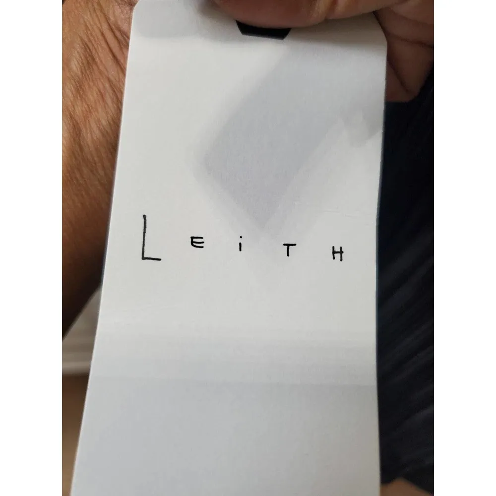 Leith Women Black 100% Polyester Mock Neck Long Sleeve Casual Top Shirt Size XL - Image 9