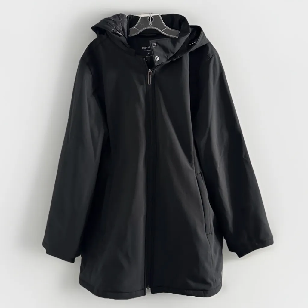 SCOTTeVEST The Penny Coat Women's Size XL Black Hidden Pockets Travel $375 - Image 7