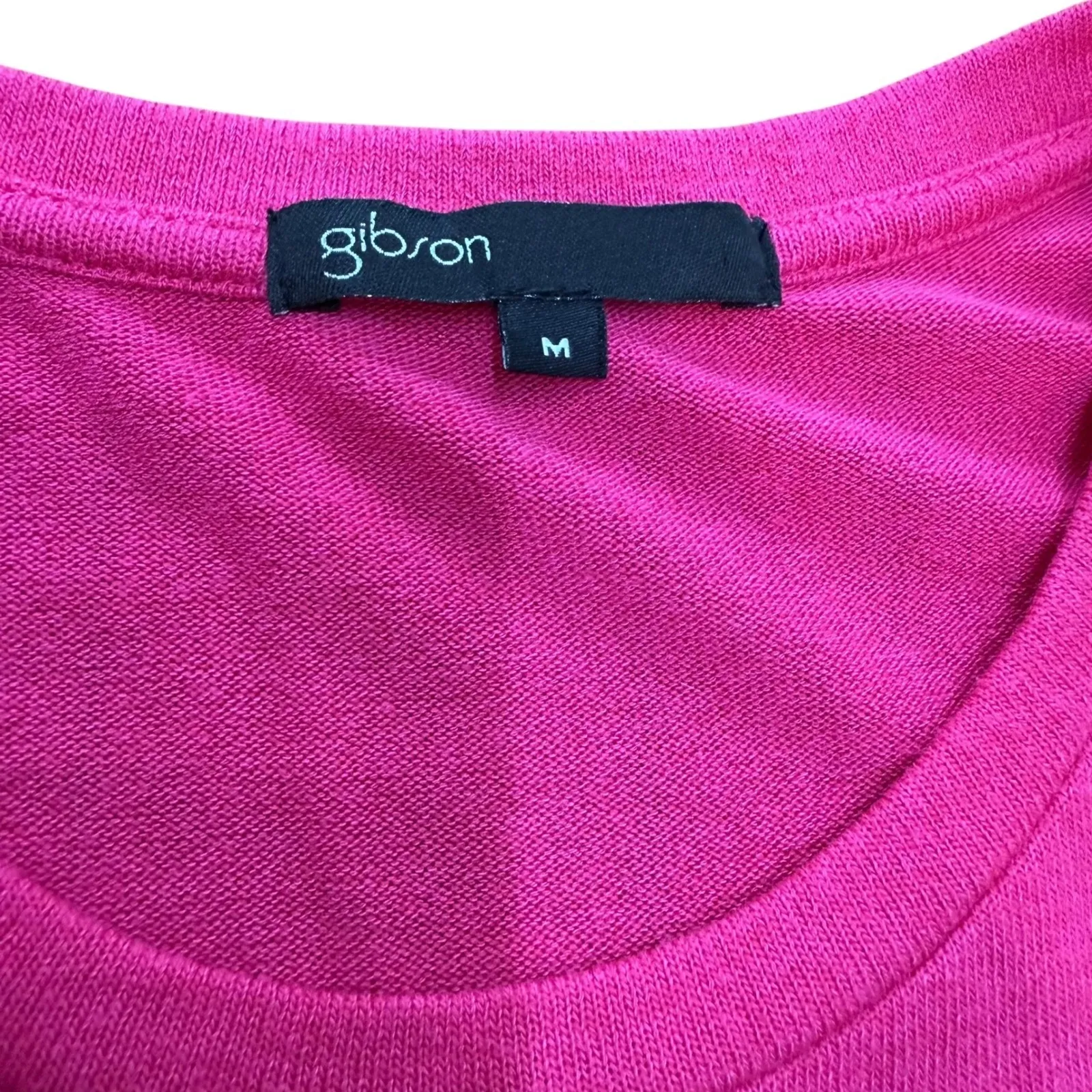 Gibson‎ Womens Top Medium Pink Sleeveless Tank Casual Knit Summer - Image 3