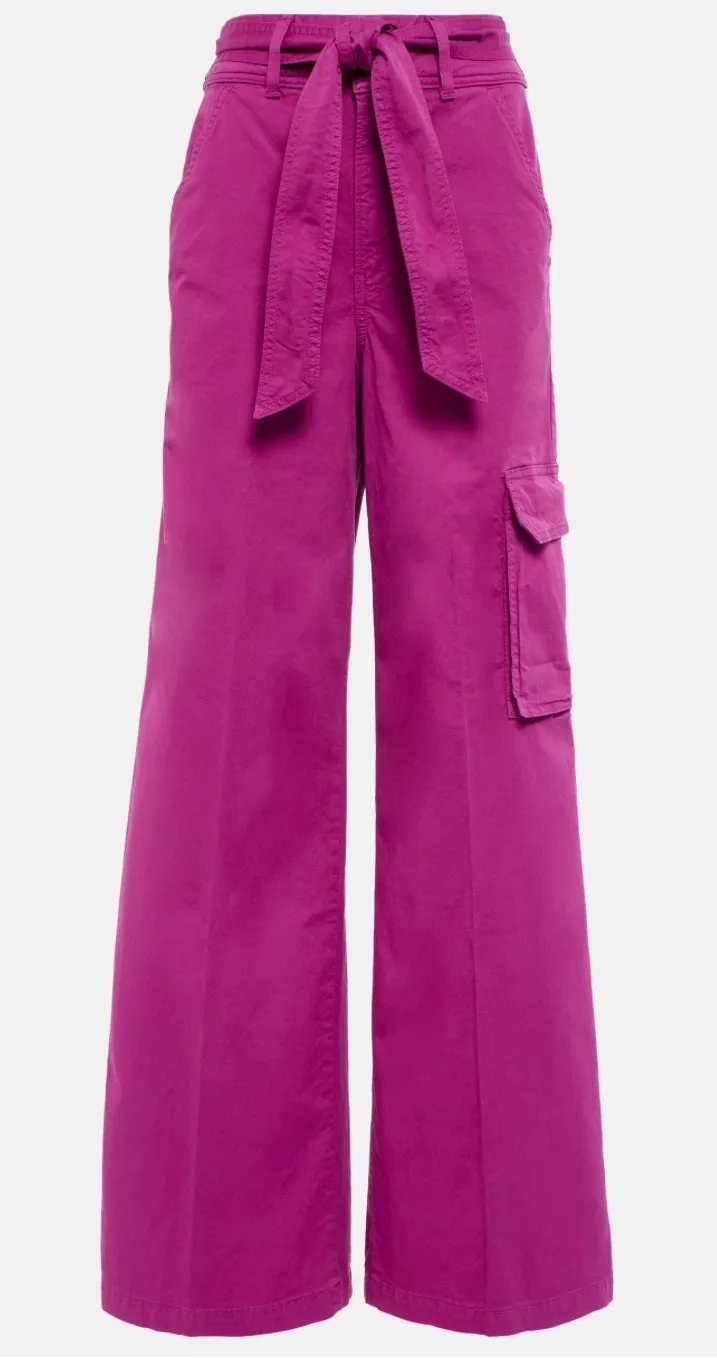 NEW NWT Veronica Beard Belisa Wide Leg Pants Bright Magenta size 26 - Image 1