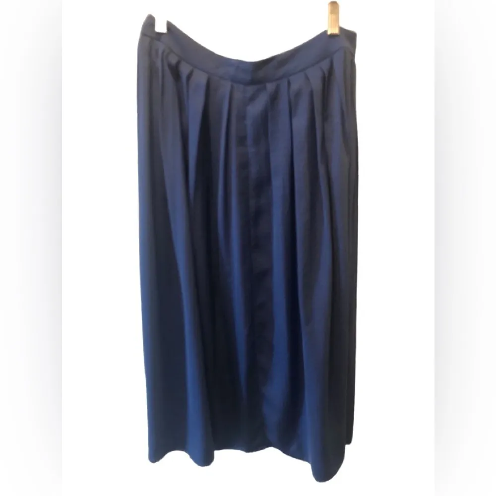 Chico’s Blue Pleated Maxi Skirt Sz 2 Chico’s Sz 00 Costal Cruise Vacation - Image 3
