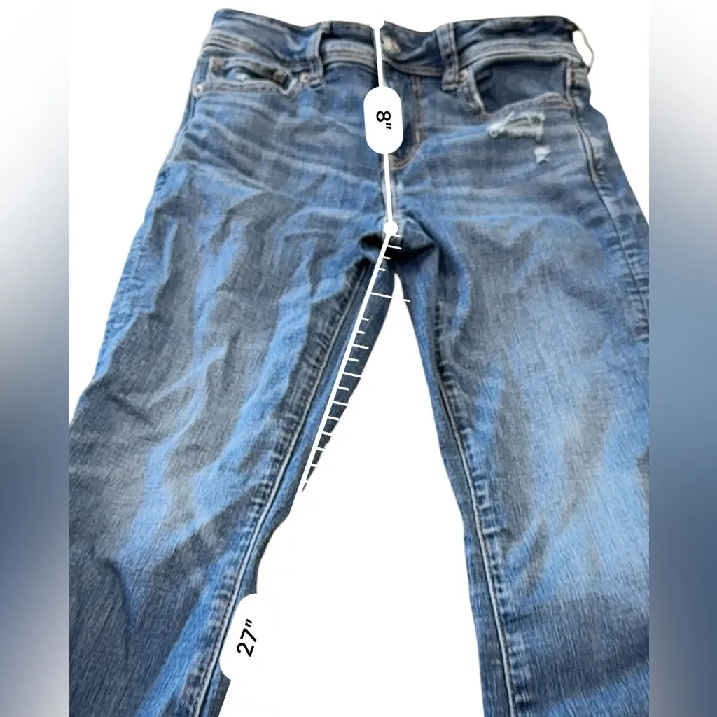 American Eagle Outfitters Curvy kick boot bootcut Jeans Size 0 PETITE SHORT - Image 10