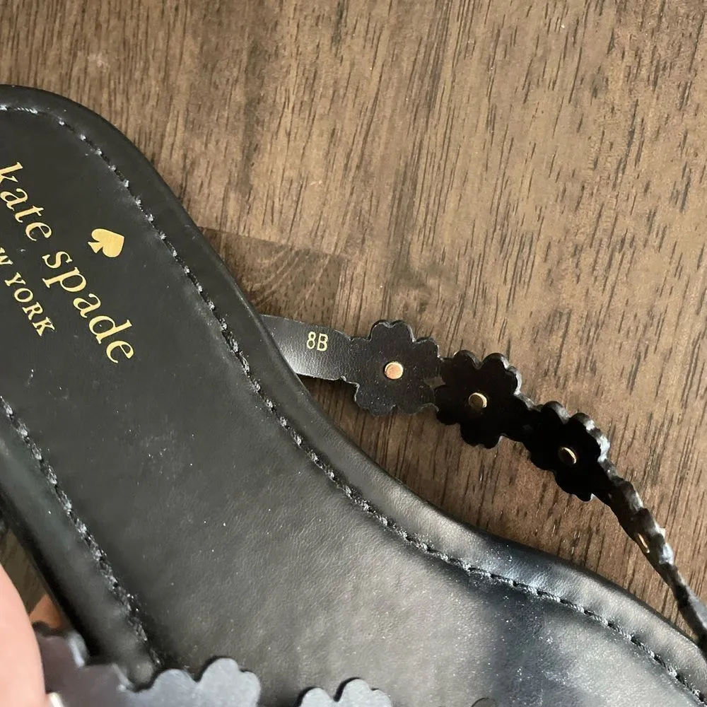 Kate Spade New York leather sandals size 8‎ black studded - Image 2