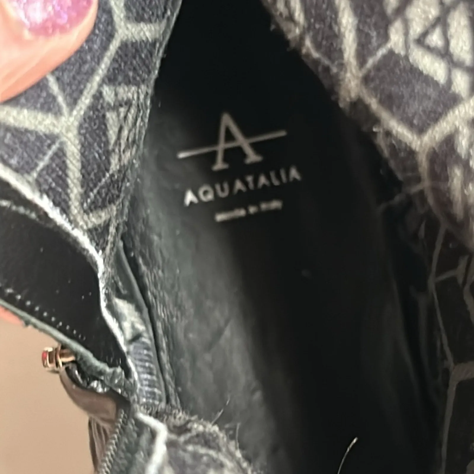 Aquatalia Boots Arlo Nylon Winter Snow Rain Tall Navy Blue Womens Size 10 NWOT - Image 5