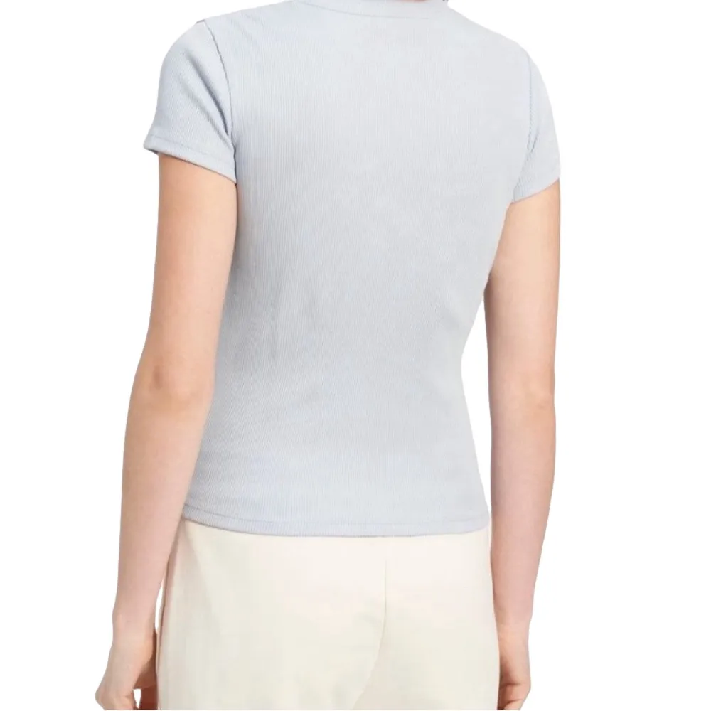 Theory Tiny Tee 2 Compact Rib Baby Blue - Image 2
