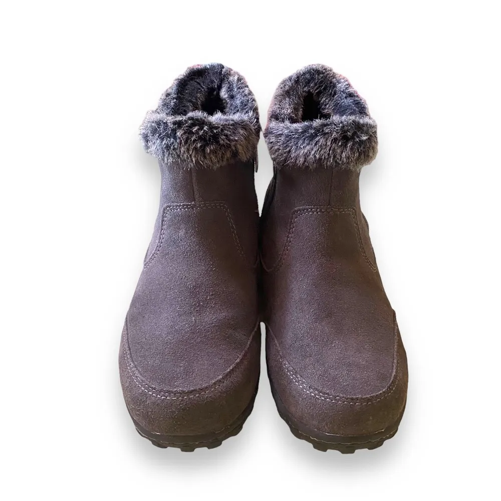 Khombu Liestal Water Resistant Booties Gray Suede Size 6 - Image 4