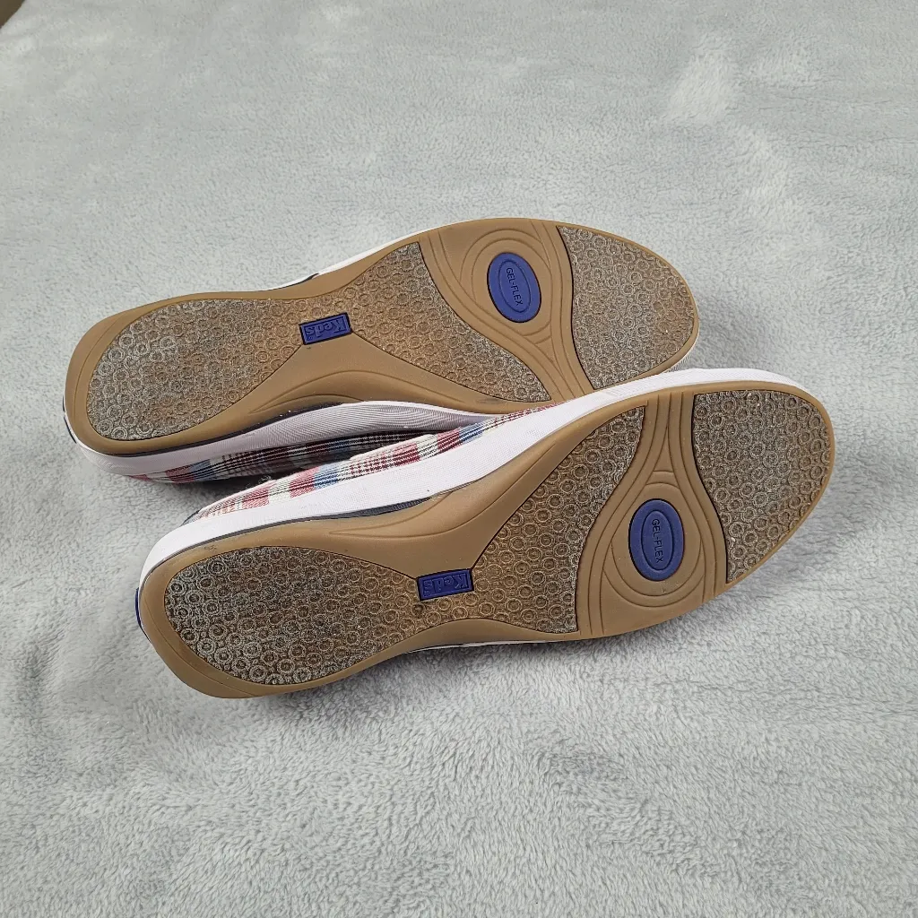 Keds Women's Plaid Boat Shoes Flats Gel-Flex Arch Support Size 10 - Image 9