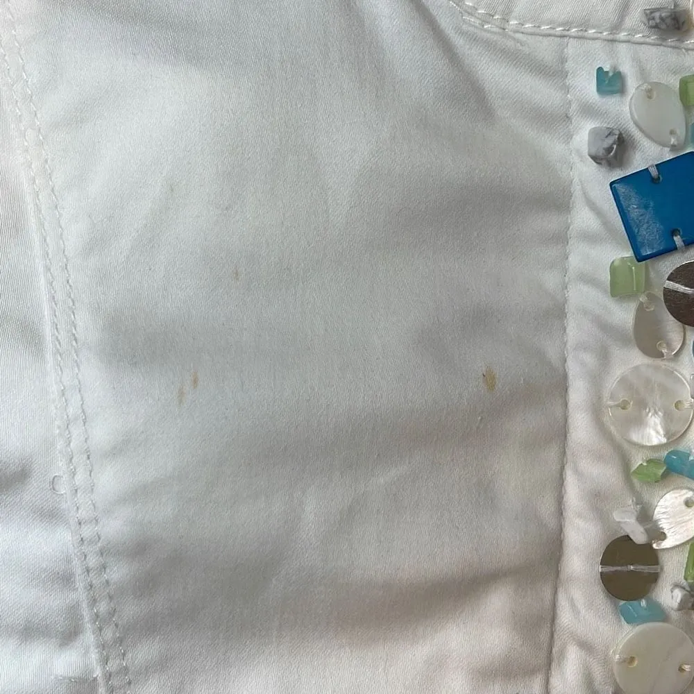 Hearts of Palm Women’s Set 2 Pc‎ Beaded Pant Suit White Size 10 - Image 6