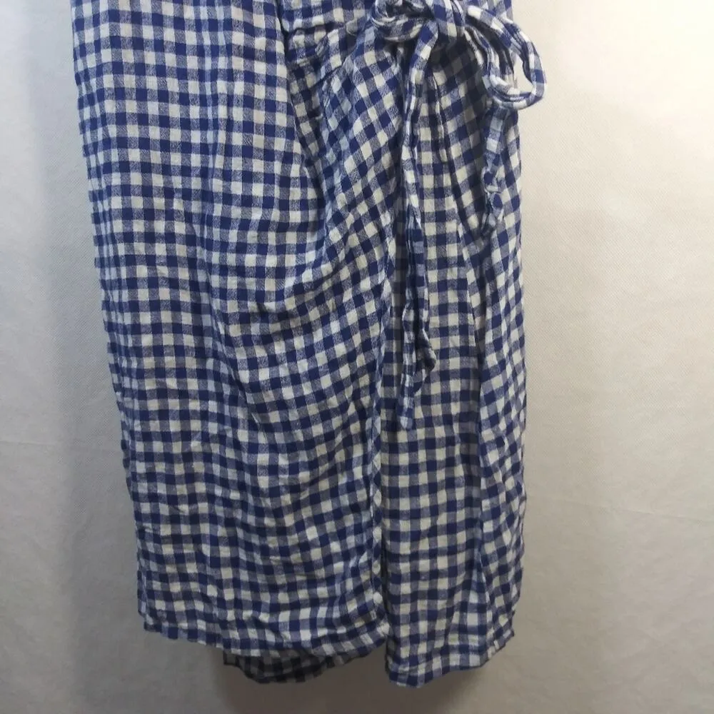Rails Blue Gingham Malia Dress Wrap Style Size M - Image 5