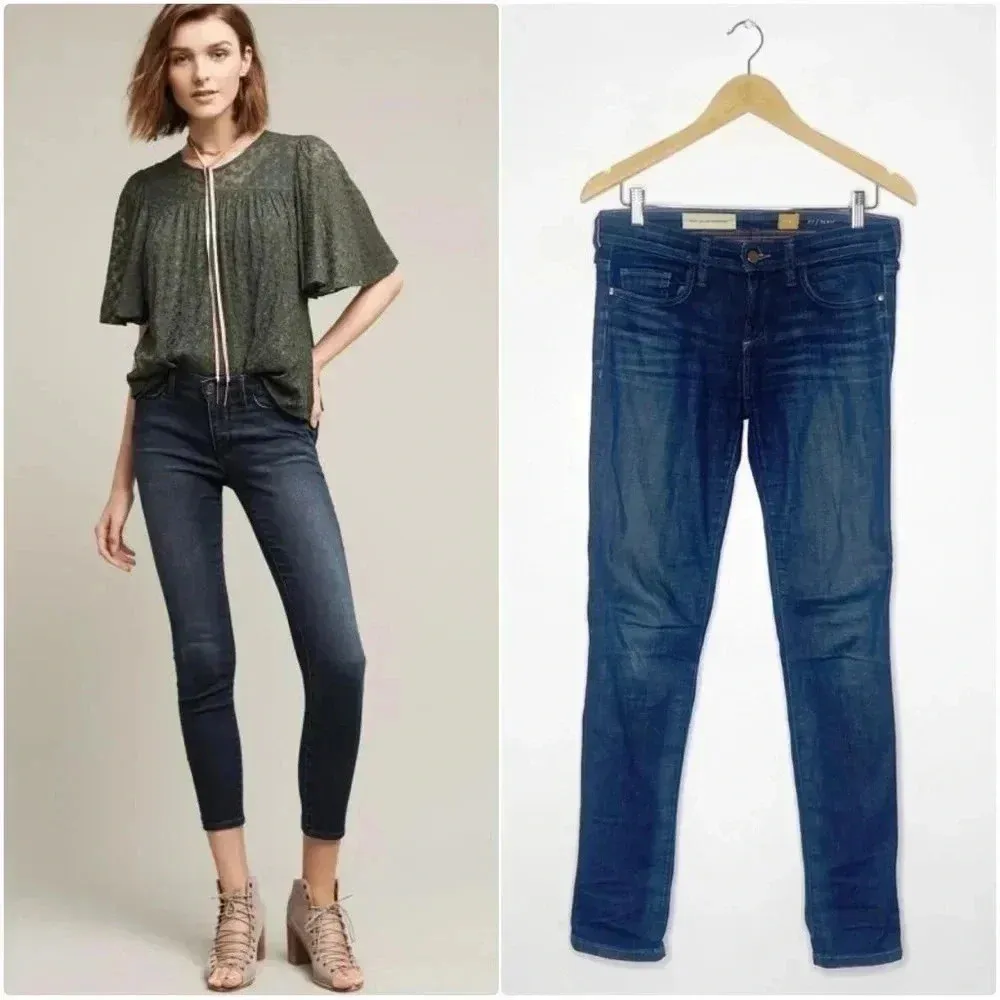Pilcro Serif Mid-Rise Jeans Skinny Denim Anthropologie Size 27 - Image 2