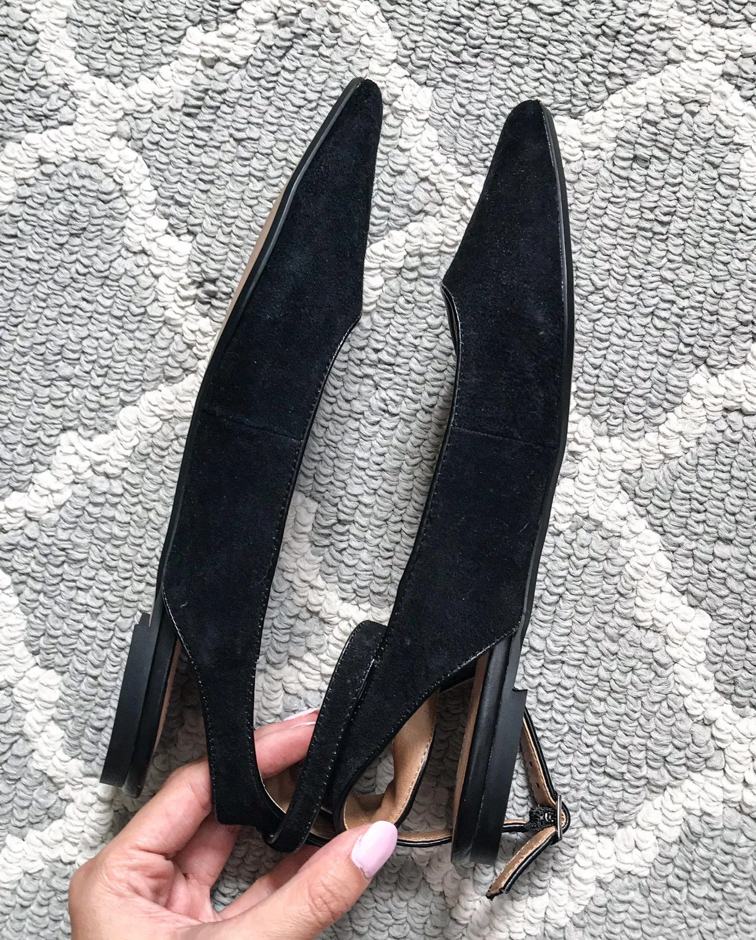 Audrey Brooke Pointed Toe Suede Ankle Strap Ballet Flat - Image 3