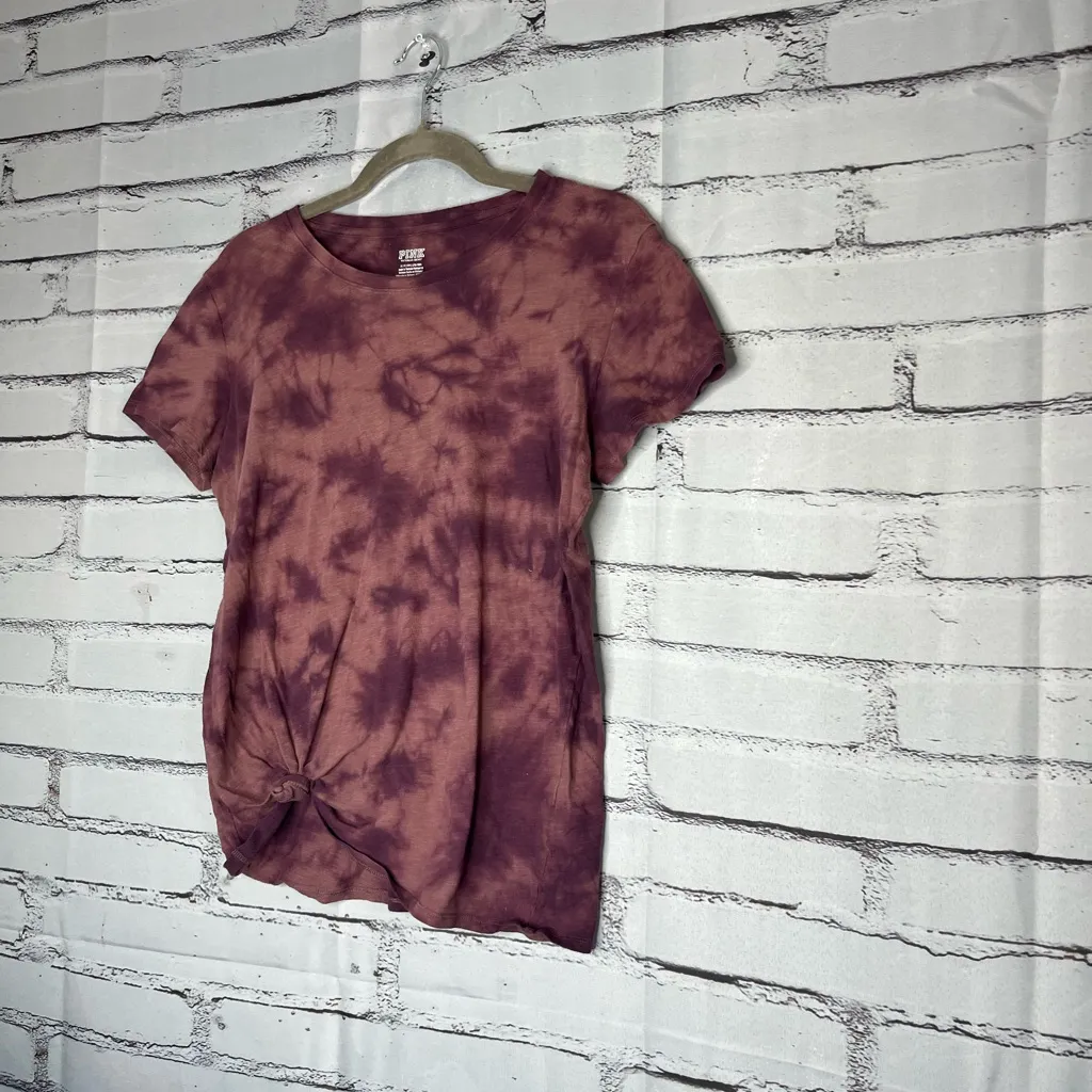 PINK Victoria’s Secret Tie-Dye T-Shirt SP Casual Summer Beachwear Cotton Top Y2K - Image 7