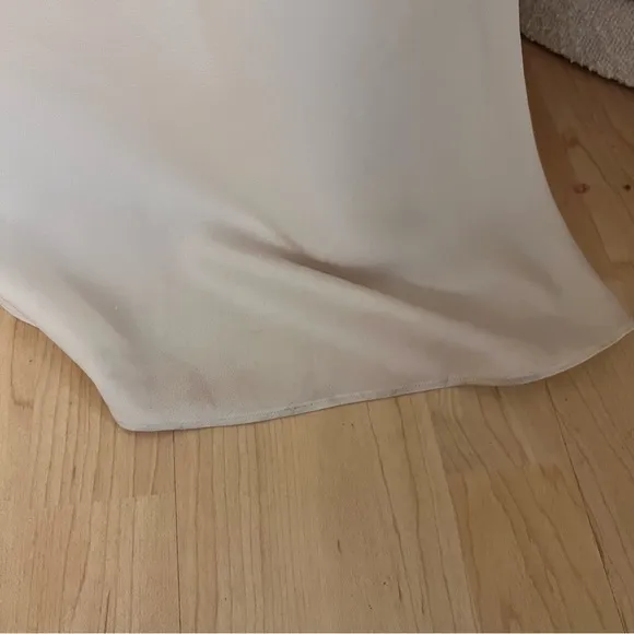 SHONA JOY Lux Bias Cowl Neck Slip Dress In‎ Ivory Size 6 - Image 6