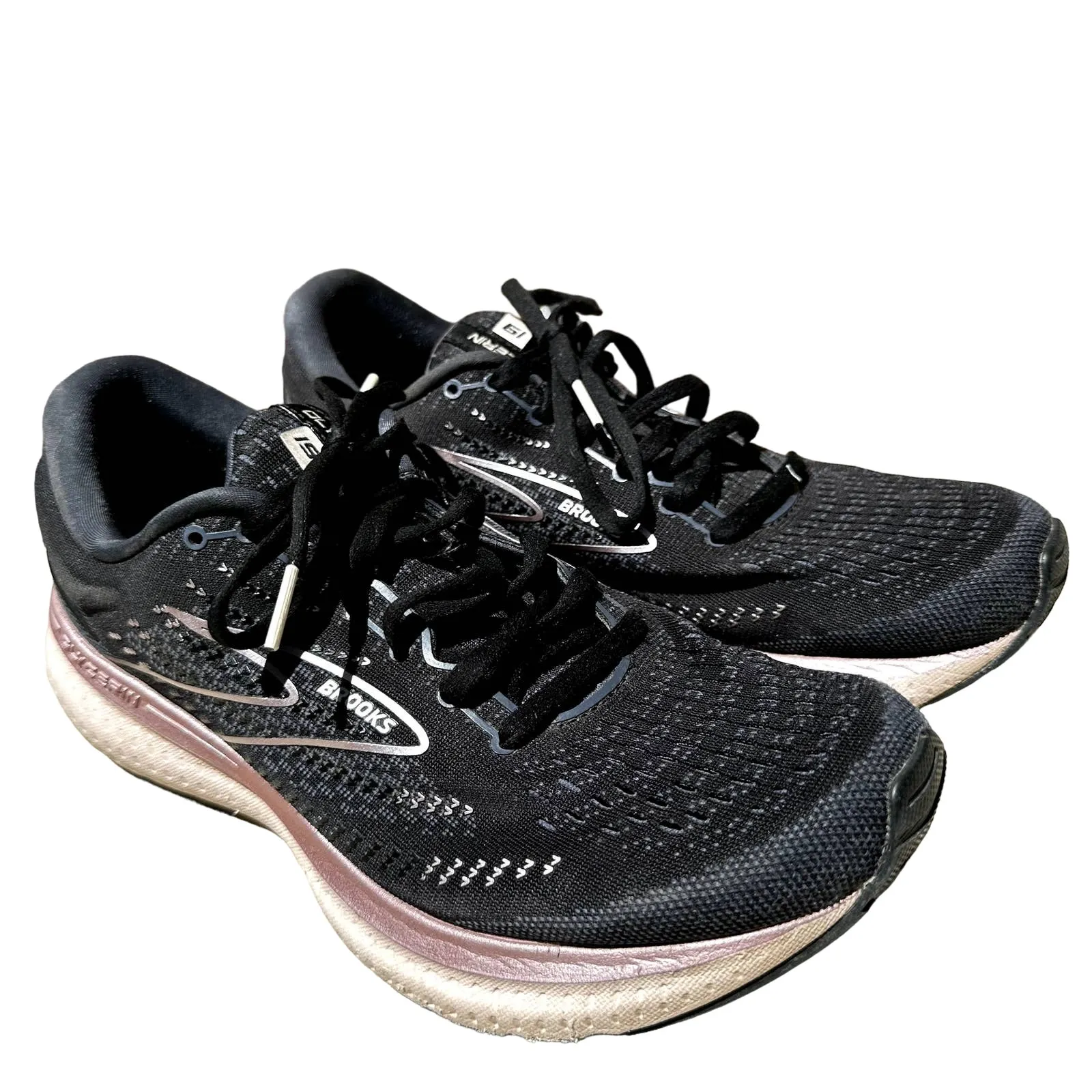 Brooks Glycerin 19 Running Shoes DNA LOFT Classic Fit Black White 11D Wide - Image 2