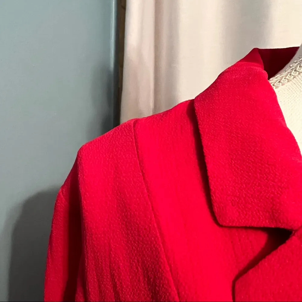 Hot pink tie front blazer top - Image 3