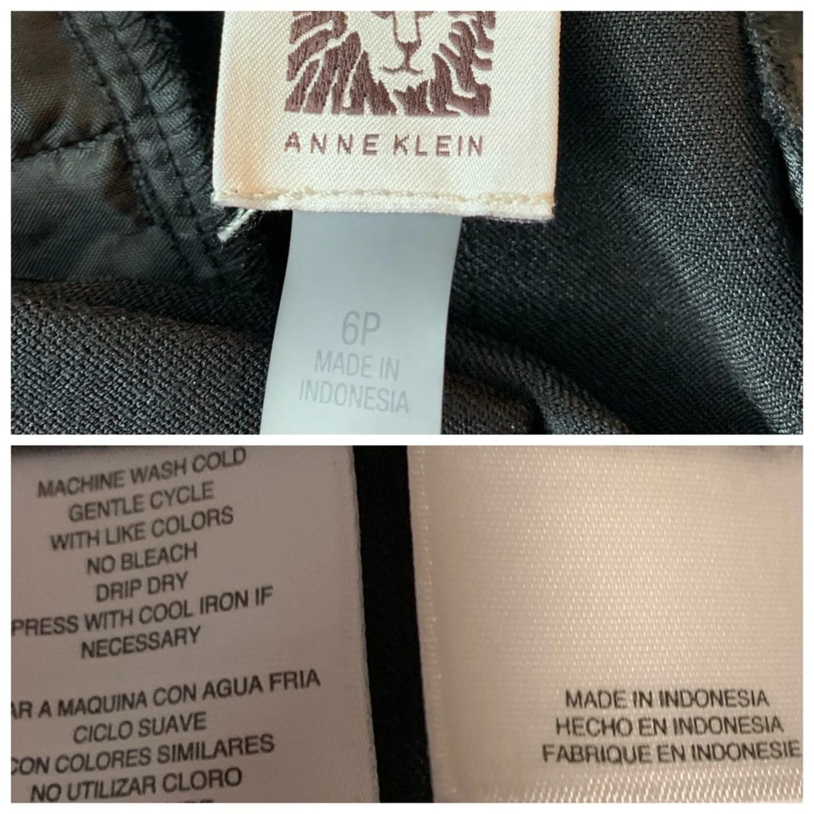 Anne Klein Women's Black Classic Dressy Slim Fit Ankle Pants Size 6P Petite - Image 8