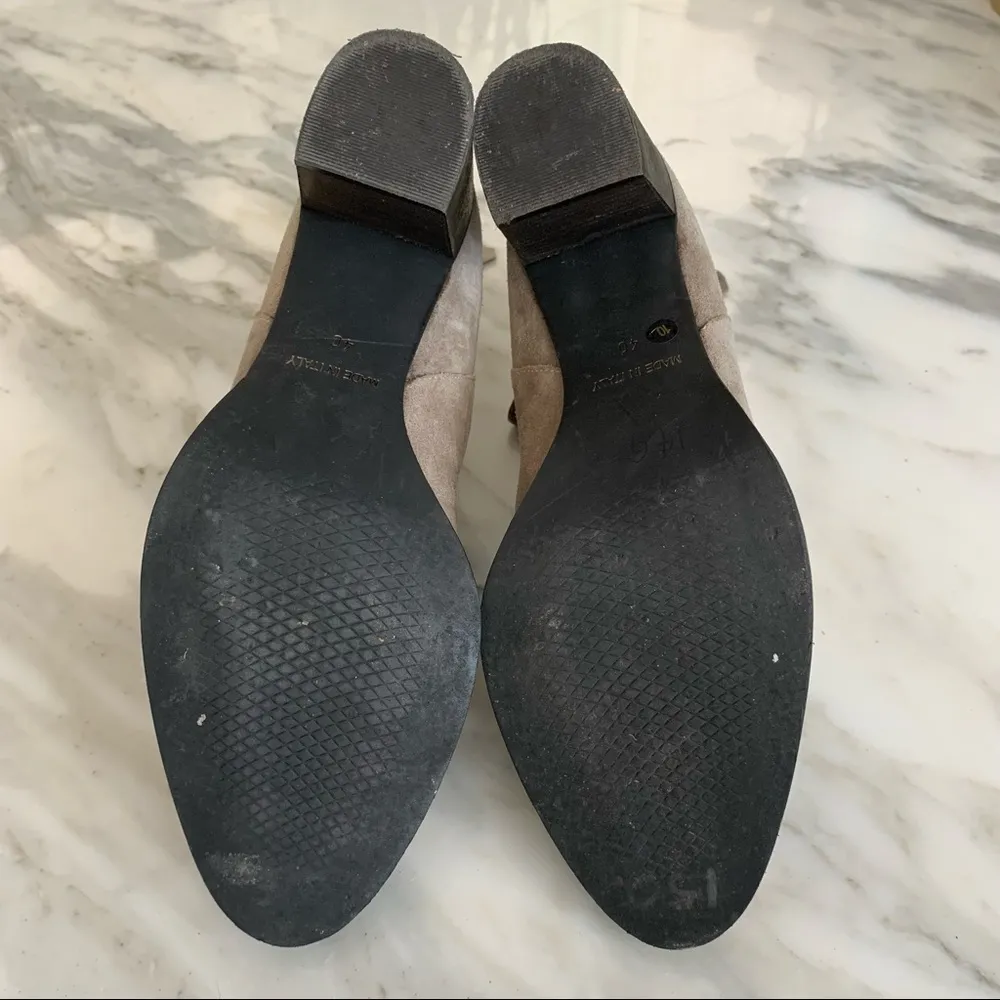 Italian Made Avellini Suede Ankle Boots • Taupe Tan Size 8.5 - Image 5