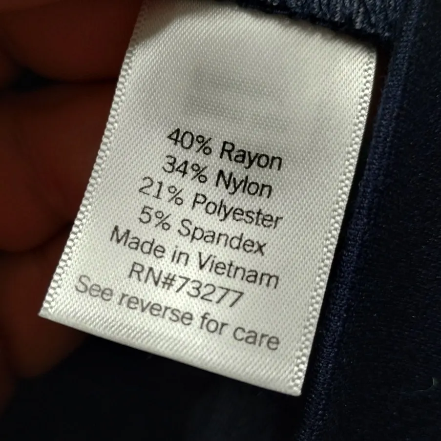 Croft & Barrow Women's Size PXXL Navy Blue Soft Stretch Blazer Jacket Petite XXL - Image 4