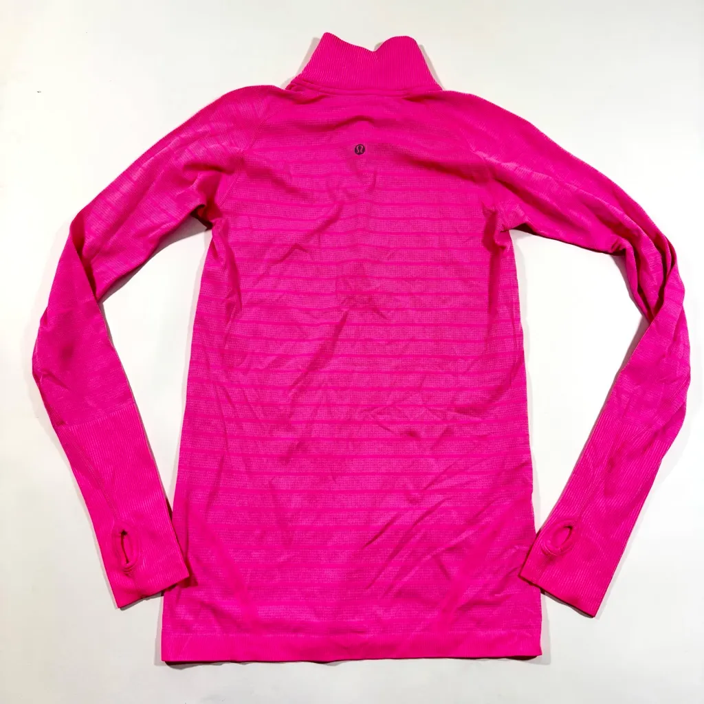 Lululemon Run Swiftly Tech 1/2 Zip Shirt Heathered Raspberry Glo Light - Image 3