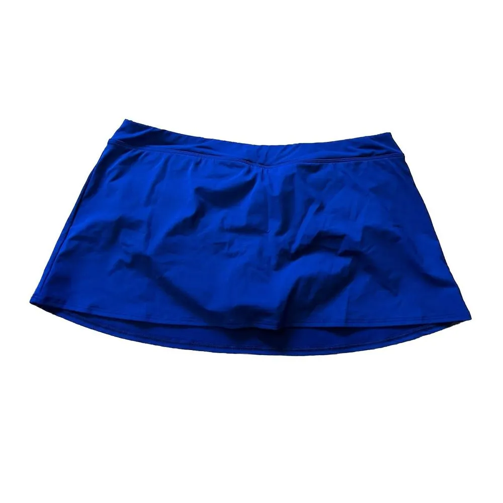 Lands End Swim Skirt 22W Blue Built in Brief‎ Skort - Image 2