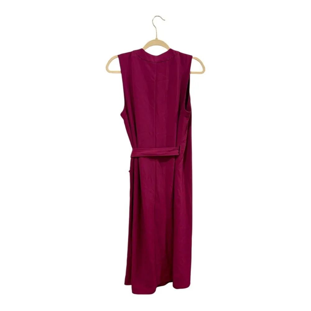 EVERLANE The Japanese GoWeave Sleeveless Wrap Dress Purple 8 - Image 8