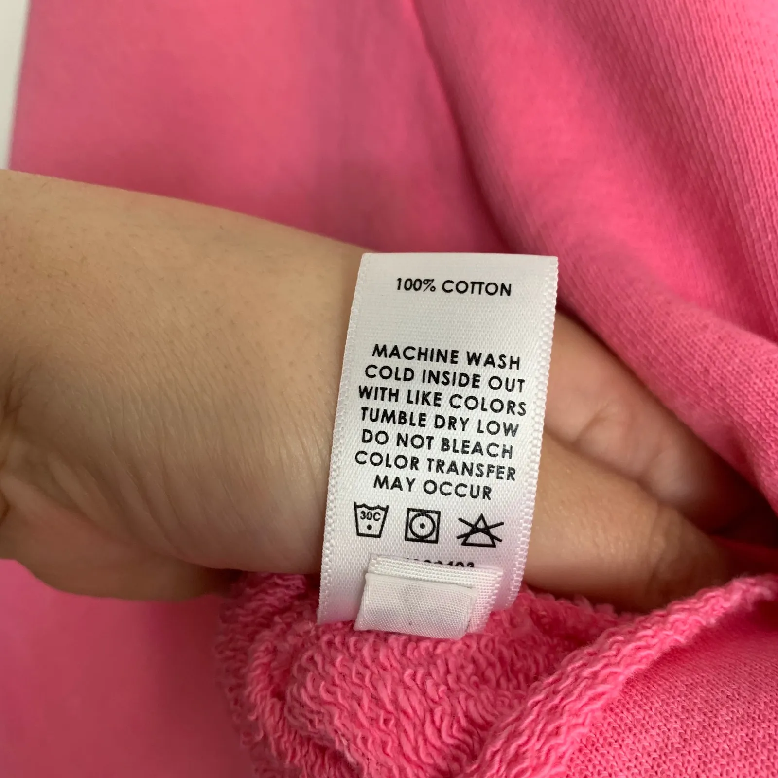 COTTON CITIZEN Brooklyn Crop Zip Hoodie In Hot Pink Mix Womens Medium - Image 14