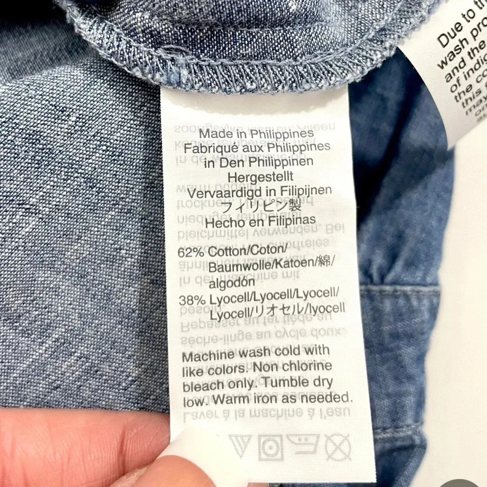 NWT Madewell Daylily Denim Button Front Dress - Image 6