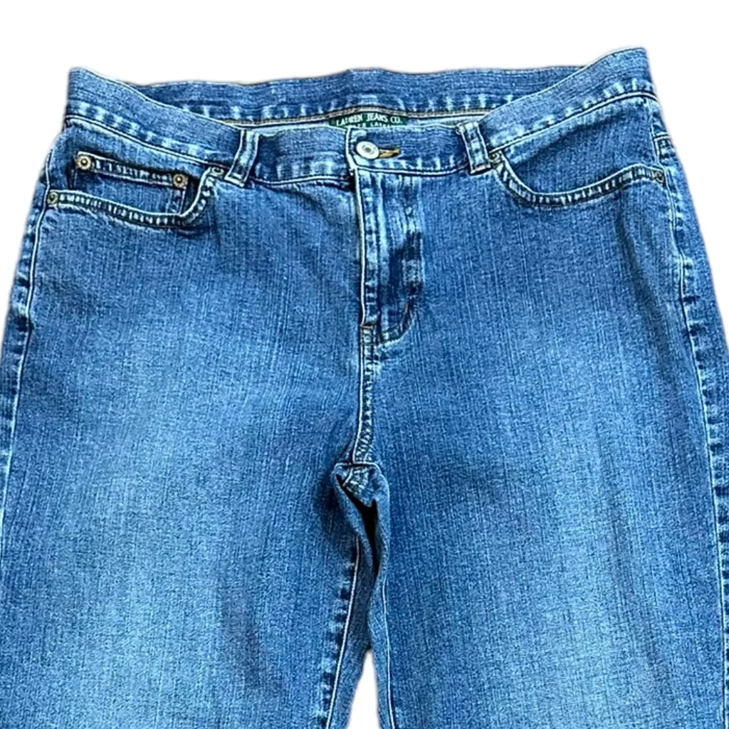 Lauren by Ralph Lauren Jeans Co Wide Leg Medium Wash Denim Jeans Size‎ 10 - Image 3