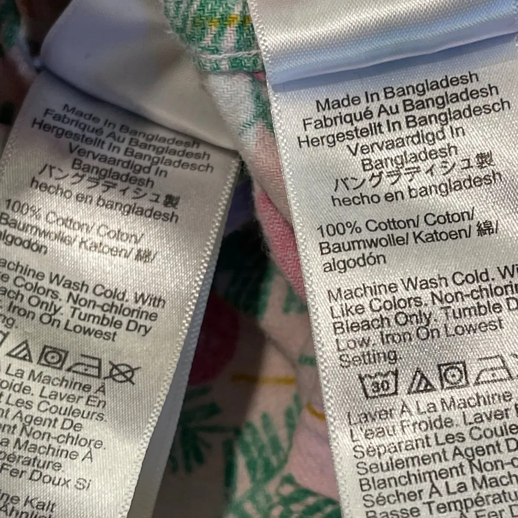 J.Crew Flannel Long Sleeve Pajama Set Women's Size XL Christmas Ornaments Cotton - Image 6