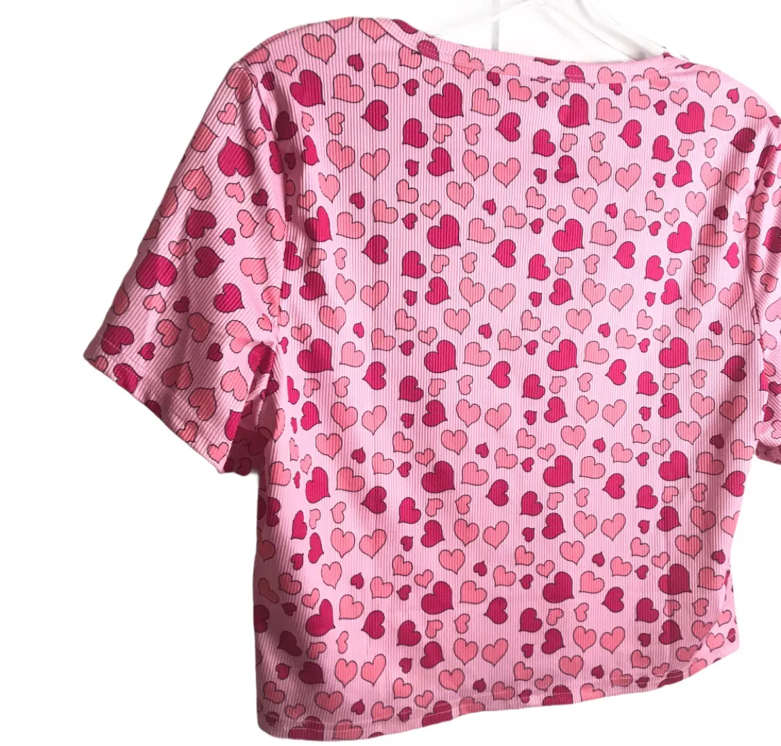 SheIn All Over Heart Crop Top - Image 6