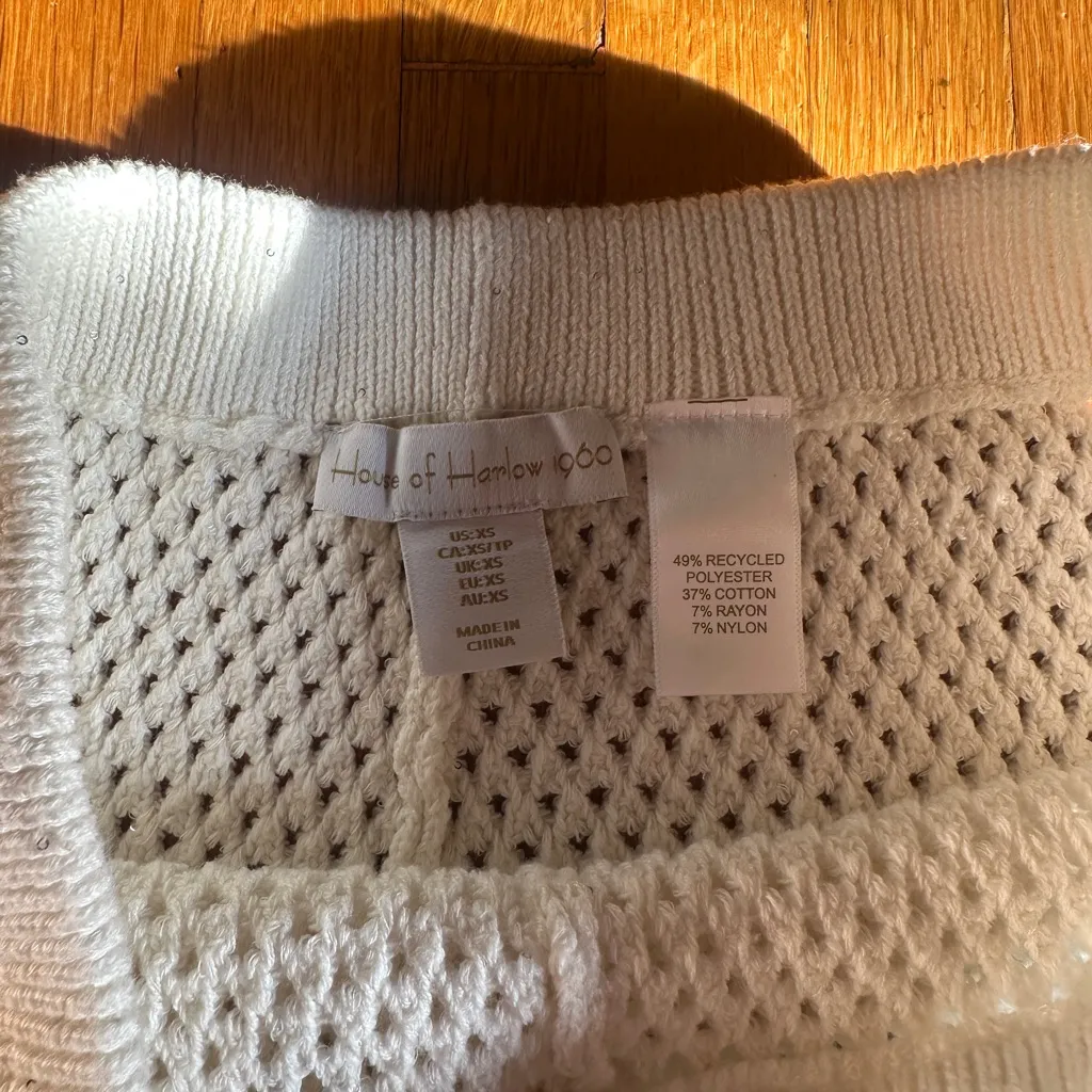 House of Harlow 1960 Cream Knit Wide - Image 6