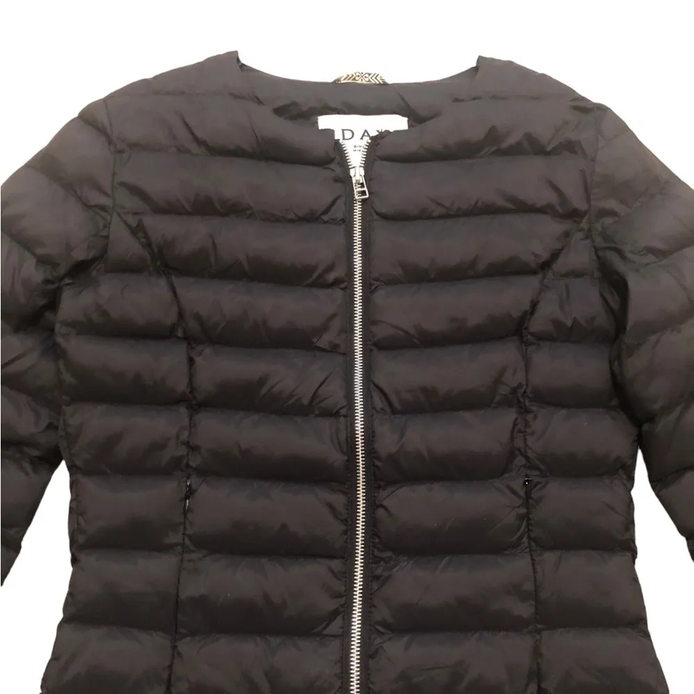Day Birger Et Mikkelsen Scandinavian Puffer Coat Black Sz. S Zip Pockets - Image 3
