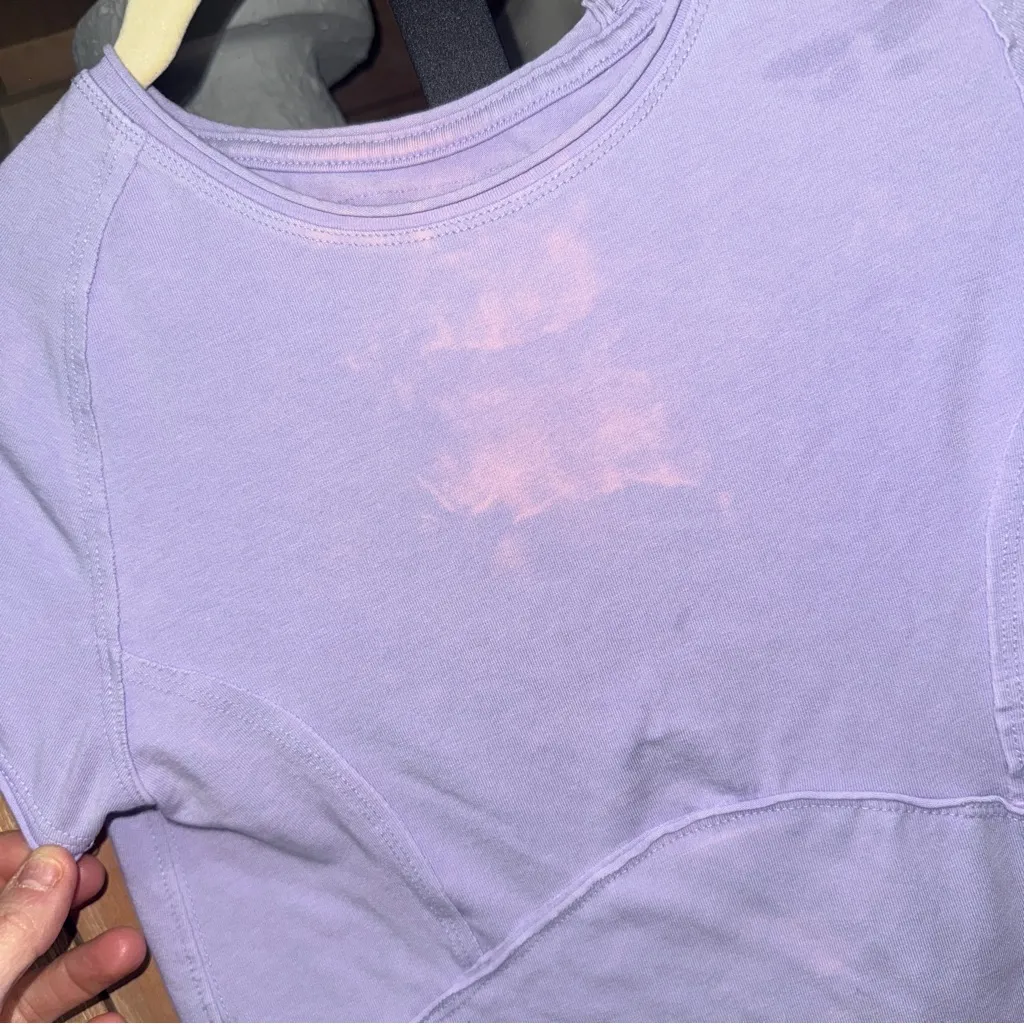 Free People Protagonist Cropped Cap sleeve tee lilac lavender we the free Purple Size XS - Image 5