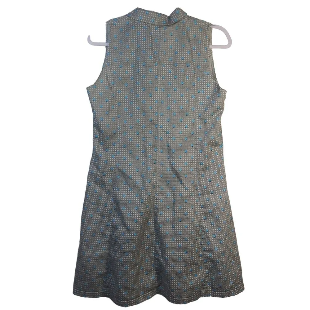 Kling Black Check Blue Octopus Novelty Sleeveless Shirt Dress Vacation Size L Size L - Image 2