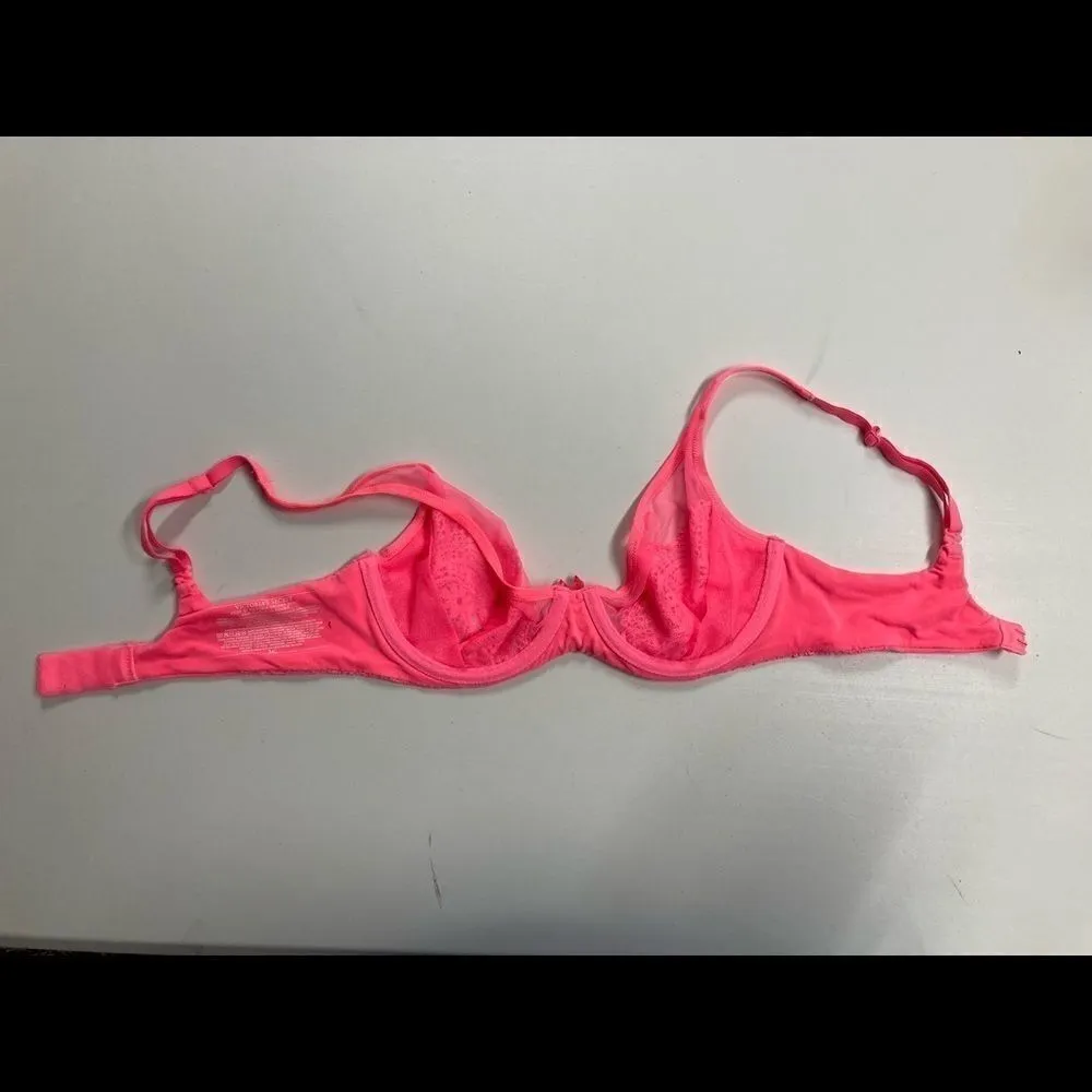 VICTORIA’S SECRET Lace bra pink/orange,34C,Demi-Bust‎ - Image 4