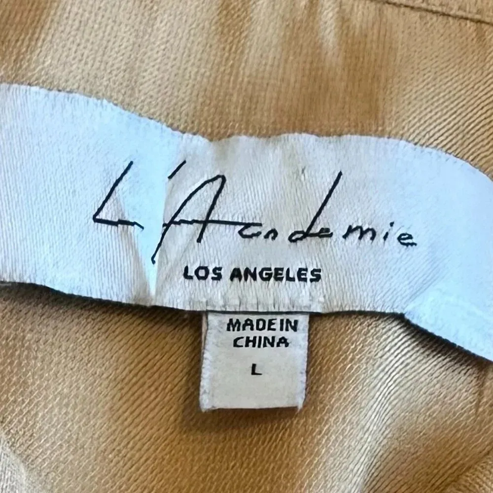 L'Academie The Bastina Top Button-Down Blouse Shirt Long Sleeve Size Large Women - Image 13