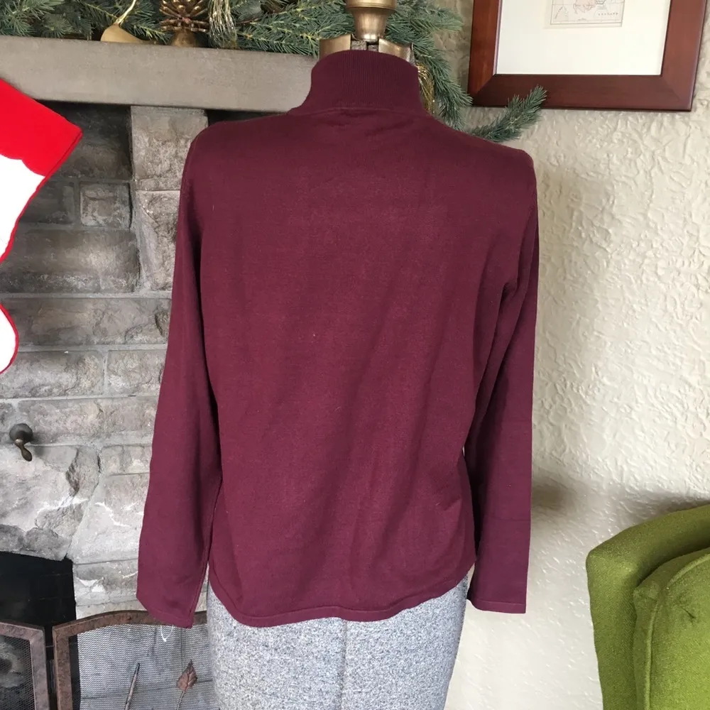 NWOT Pendleton Silk Blend Mock Turtleneck Sweater - Image 3