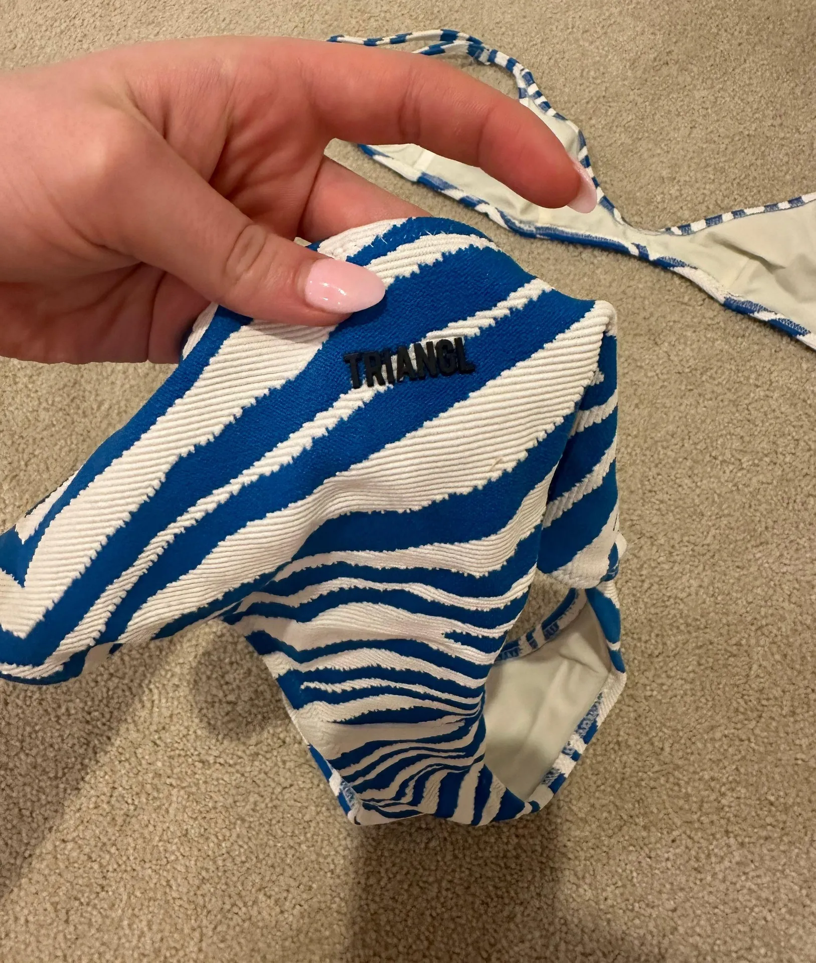 Swimwear Blue Zebra Print - Image 5