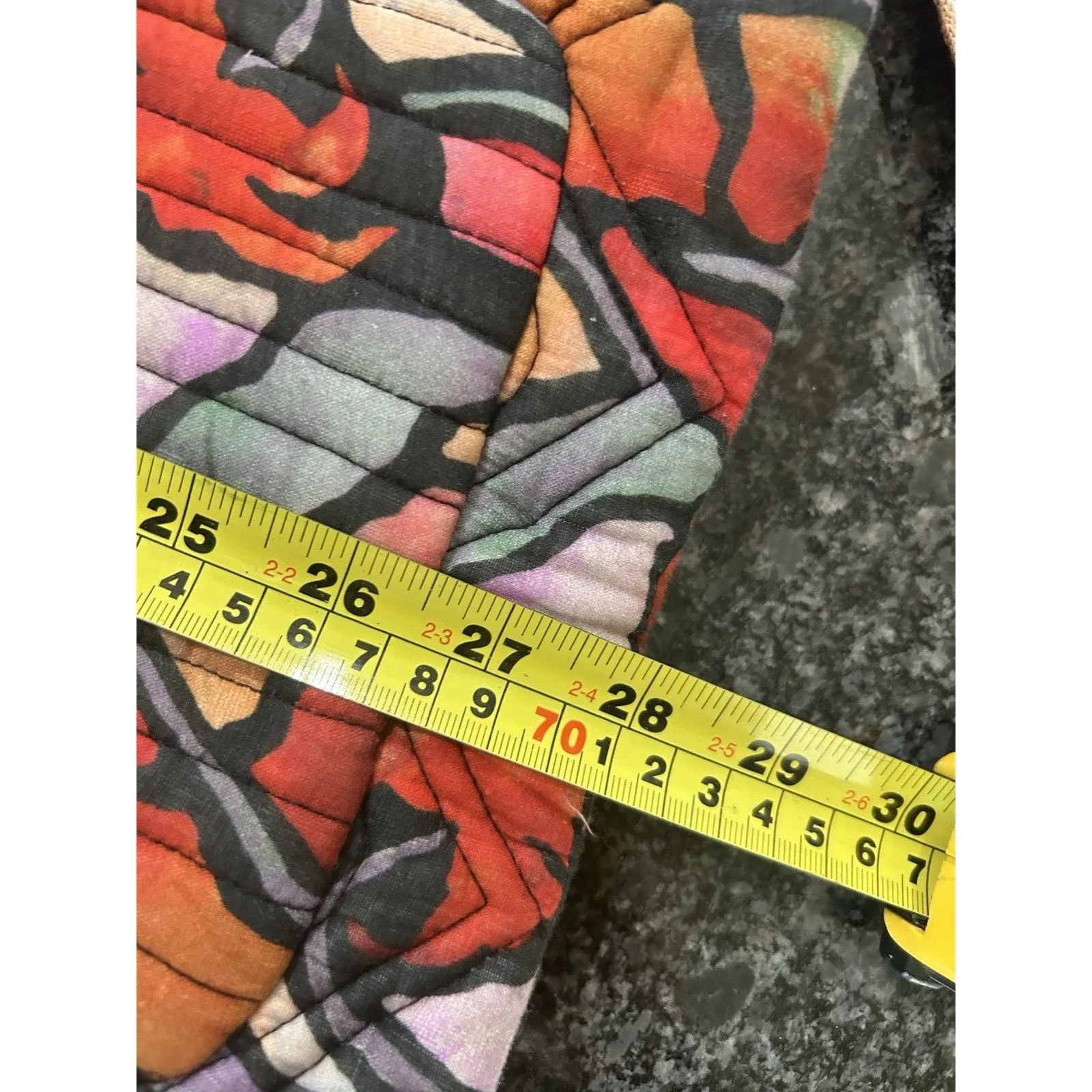 Floral Quilted Jacket Women’s Large Boho Cottagecore Whimsy Artsy Coat Pockets Red - Image 10